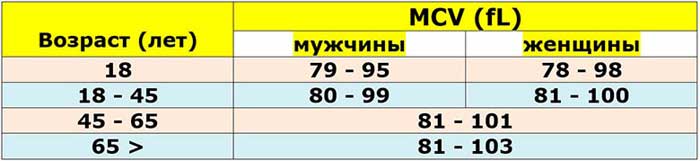 норма эритроцитов