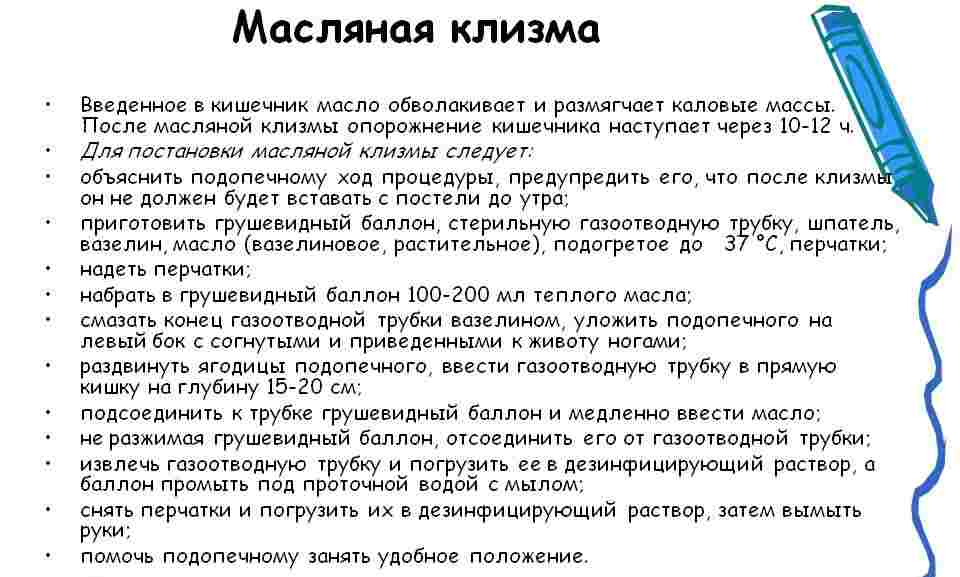 Масляная клизма