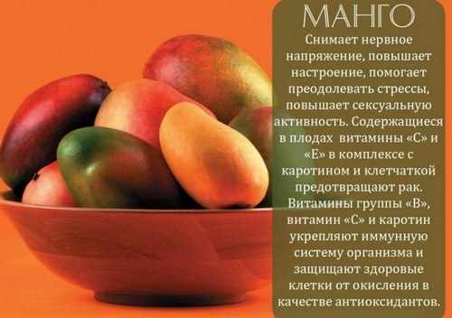 Манго: свойства